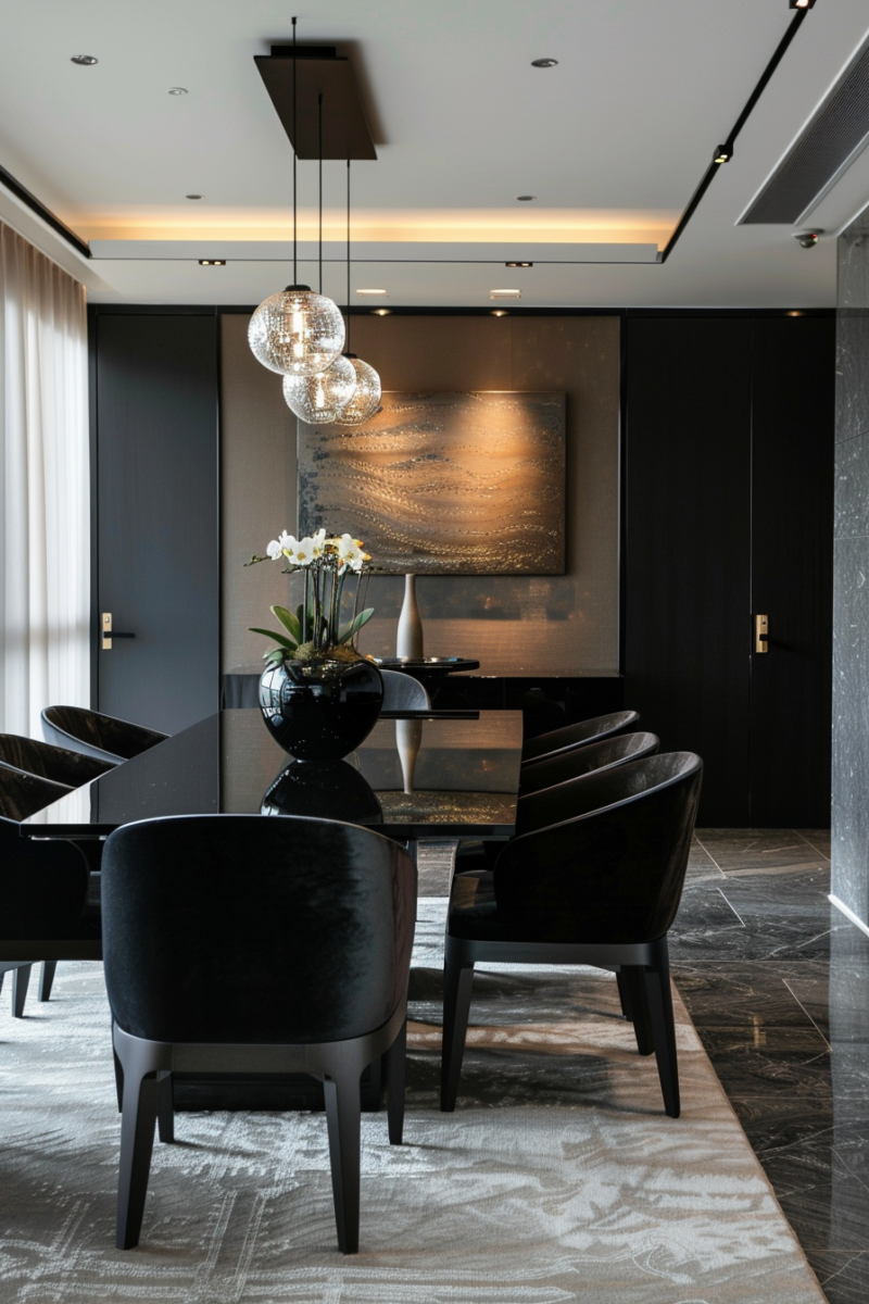 What Color Chairs Go with a Black Table