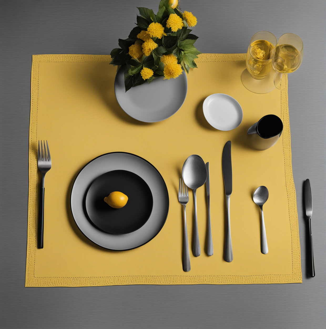 What Color Placemats for a Black Table?