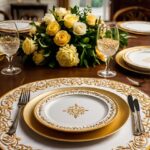 Turn Your Table Into a Palace: 13 White Placemats with Gold Trim Ideas