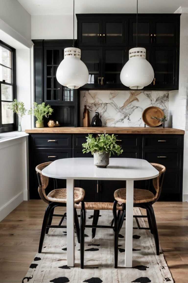 Stunning Kitchen Table Colors That Look Amazing With Black Cabinets