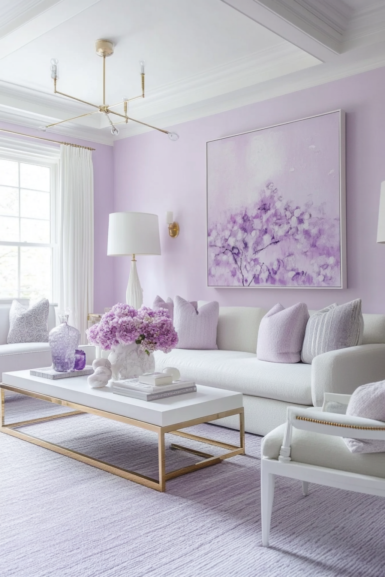 Transform Your Space: 13 Stunning Furniture Colors That Make Lilac Walls Pop!