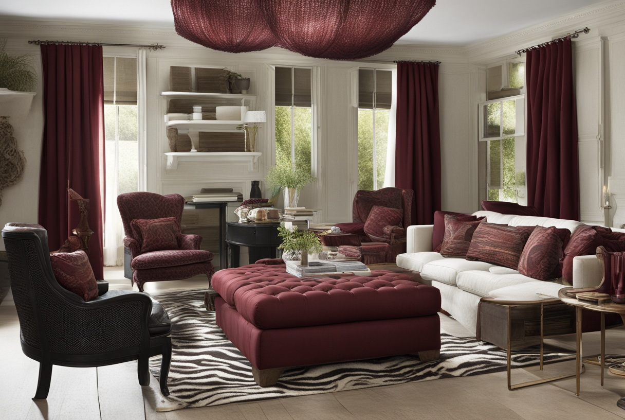 what color curtains go with black and brown furniture.