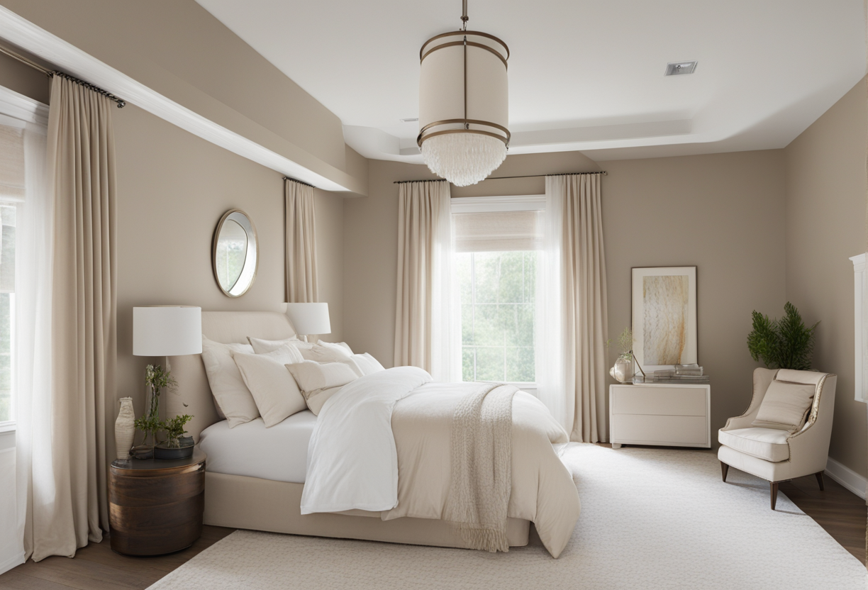 what color curtains go with white comforter