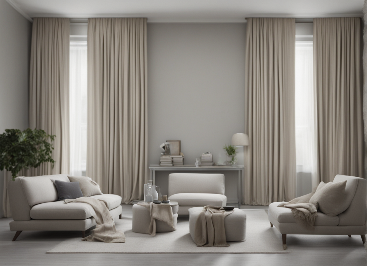 what color curtains go with gray walls