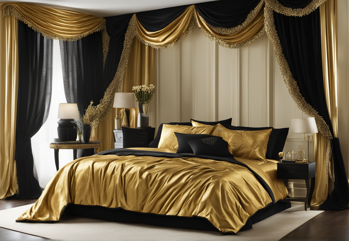 what-color-comforter-goes-with-black-curtains