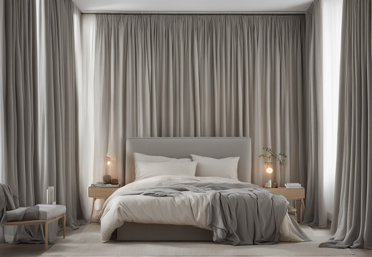 what color curtains go with beige comforter