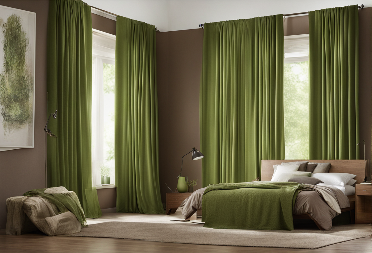 what color curtains go with brown bedroom furniture