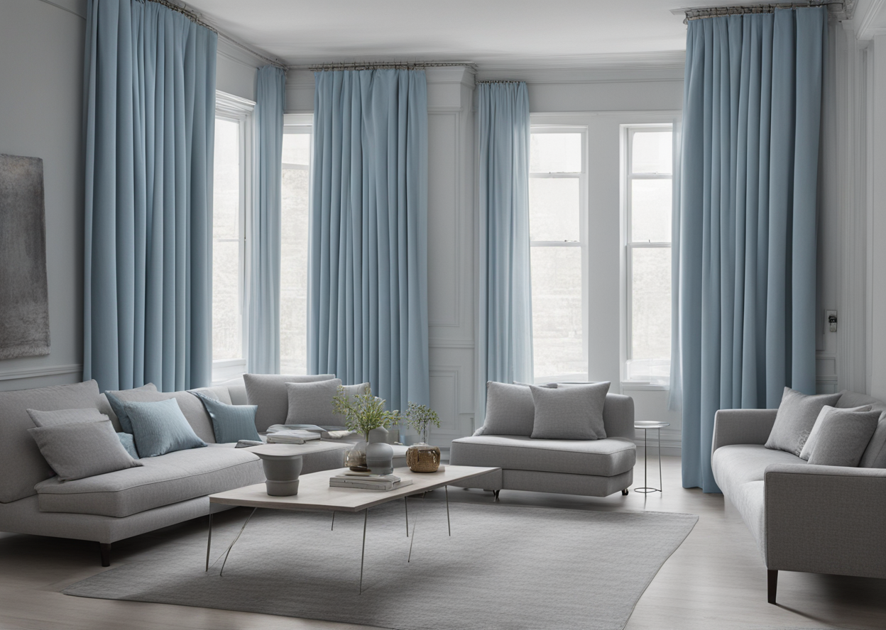 what color curtains go with gray walls