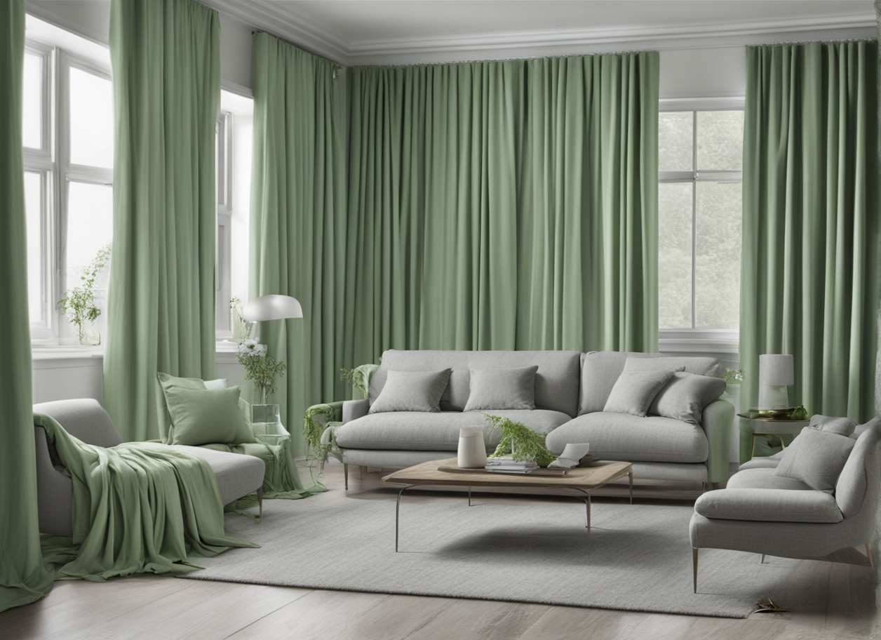 what color curtains go with gray walls