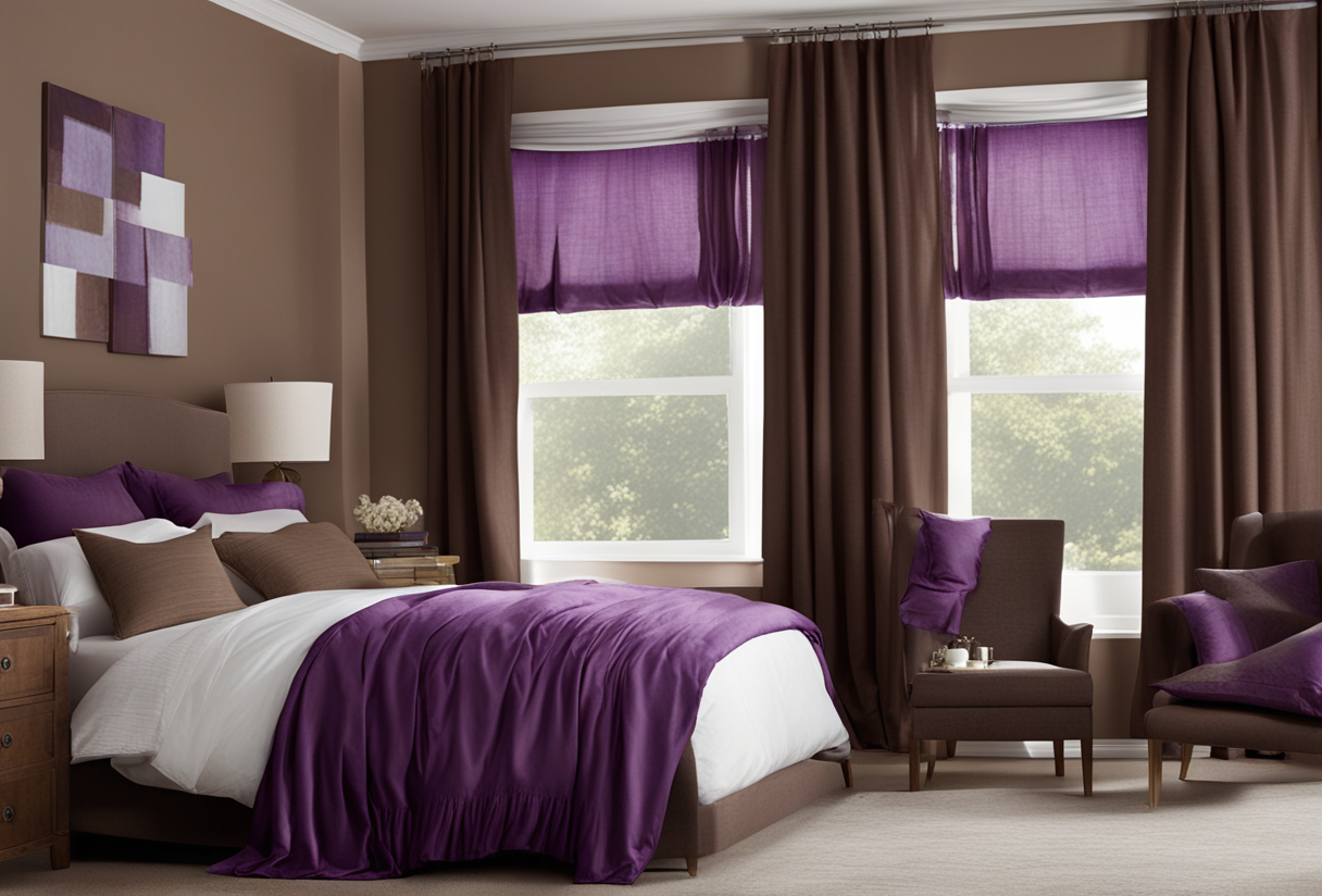 what color curtains go with brown bedroom furniture