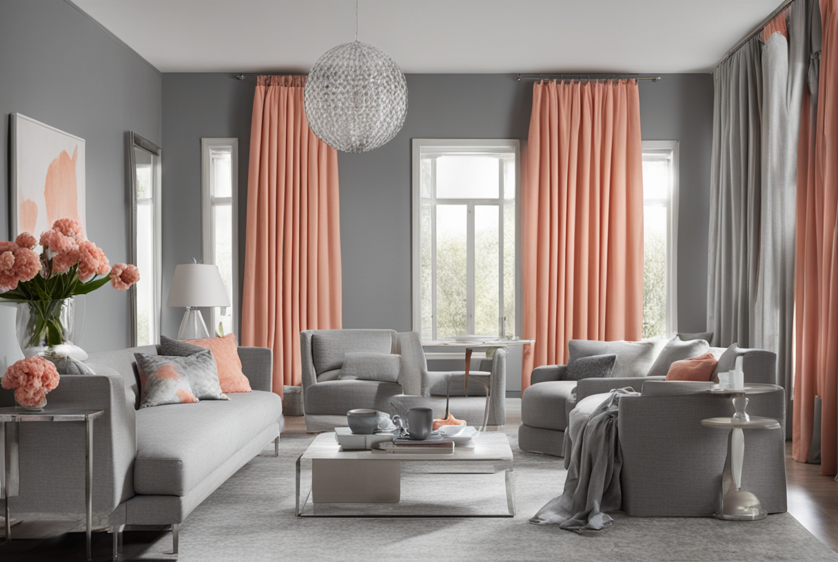 what color curtains go with gray walls