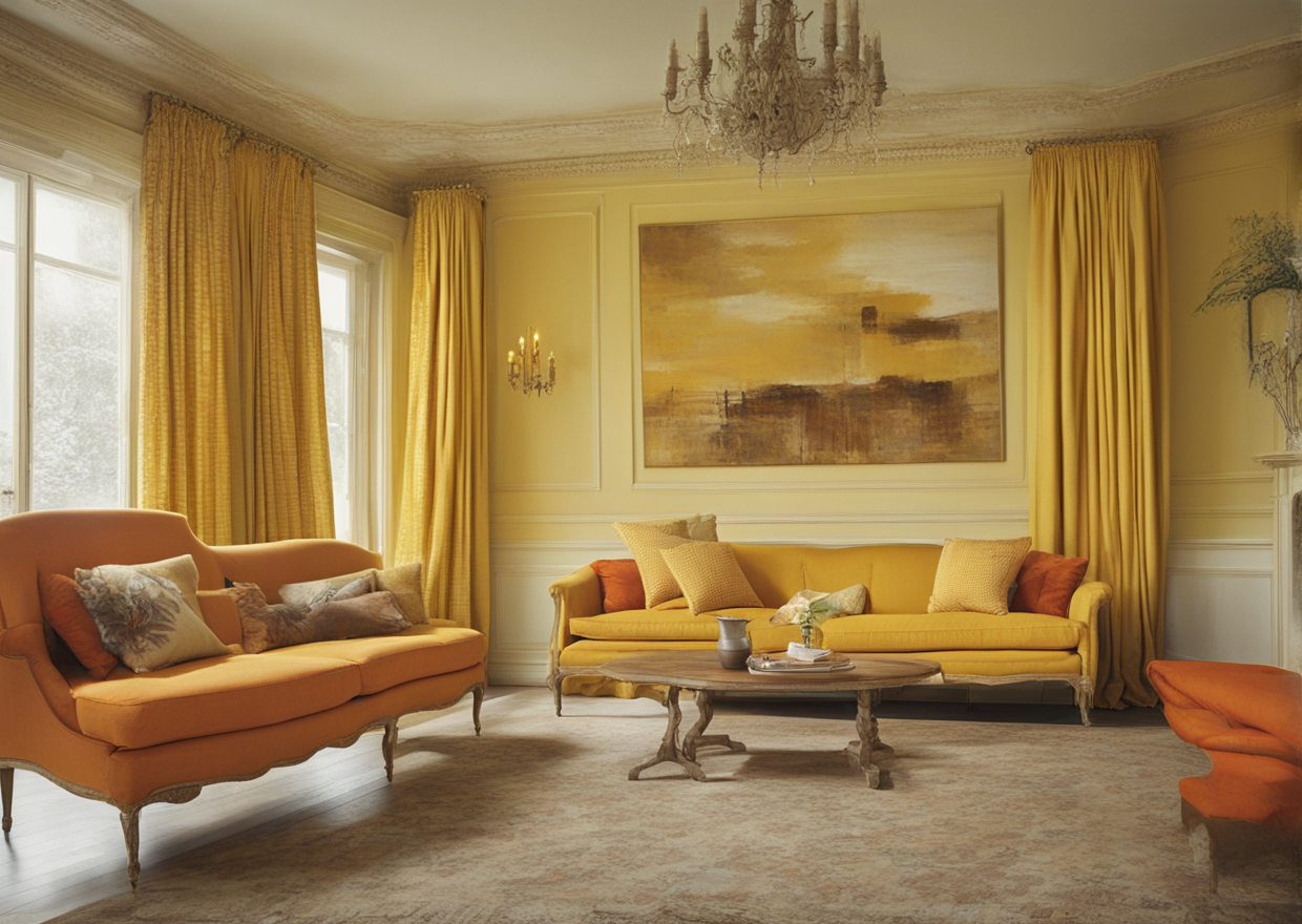 what-color-curtains-go-with-orange-sofas