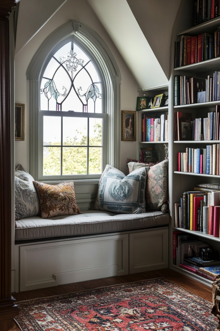 A closer look at Clever Apartment Reading Nook Storage