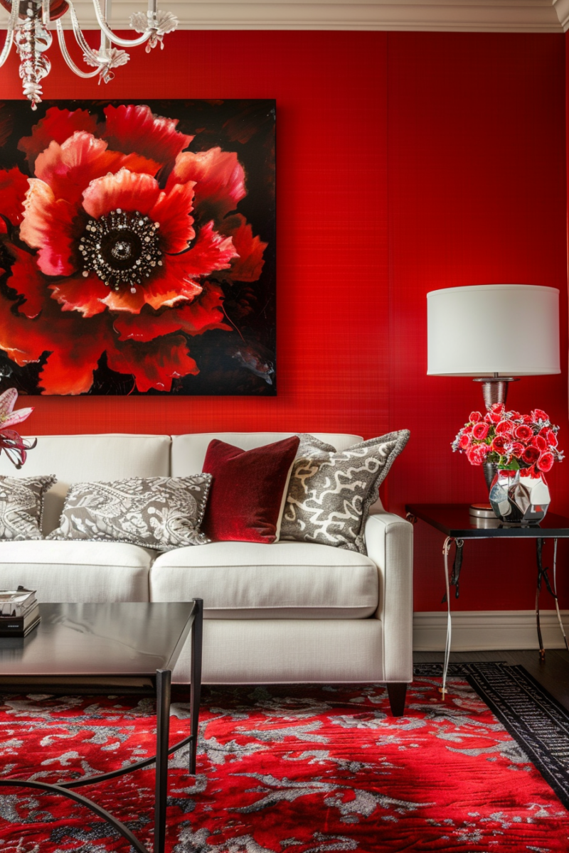 Unique Red Wall Decor Ideas