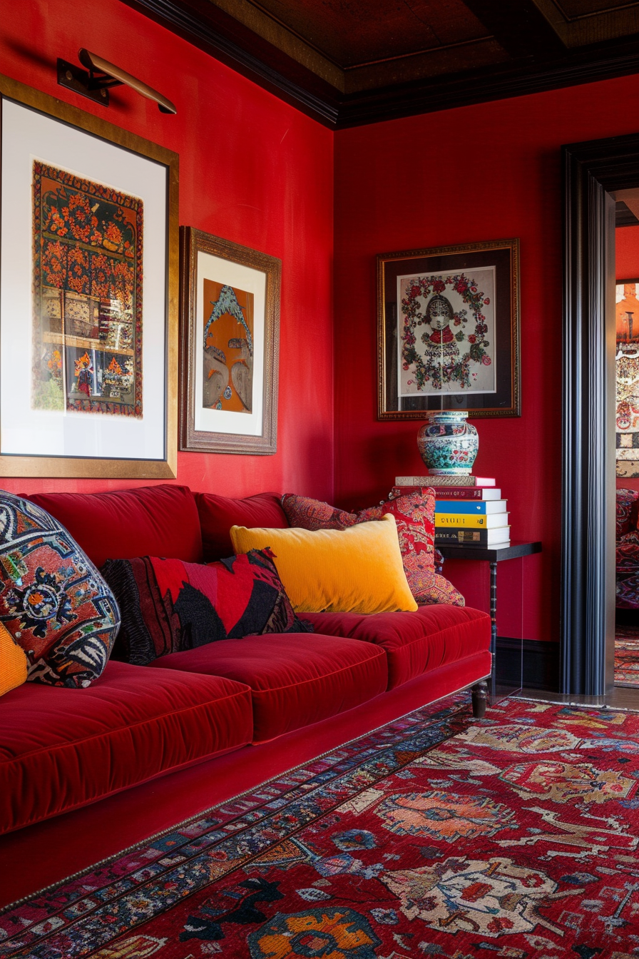 Unique Red Wall Decor Ideas