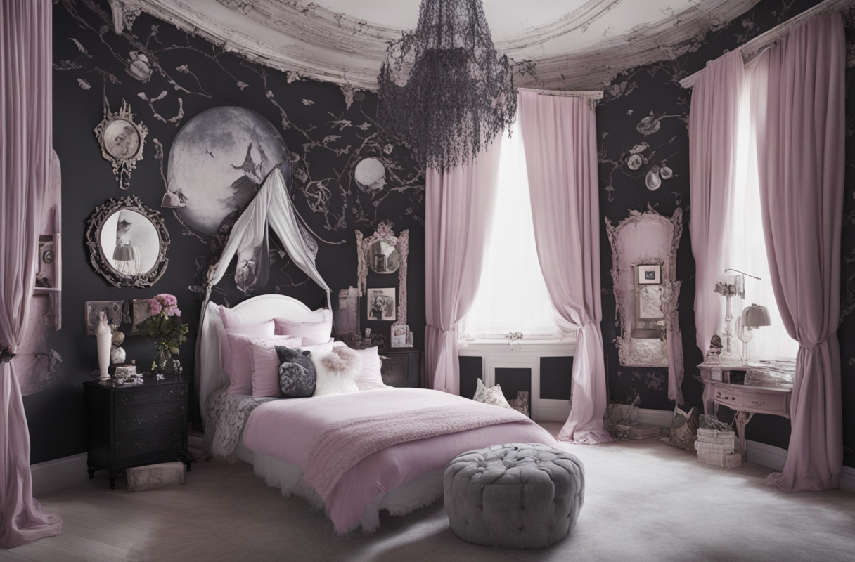 Whimsy Goth Bedroom Design