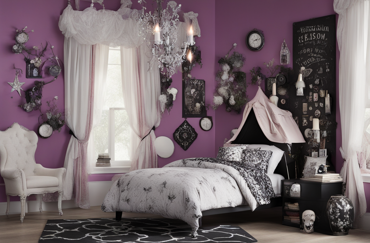 Whimsy Goth Bedroom Design