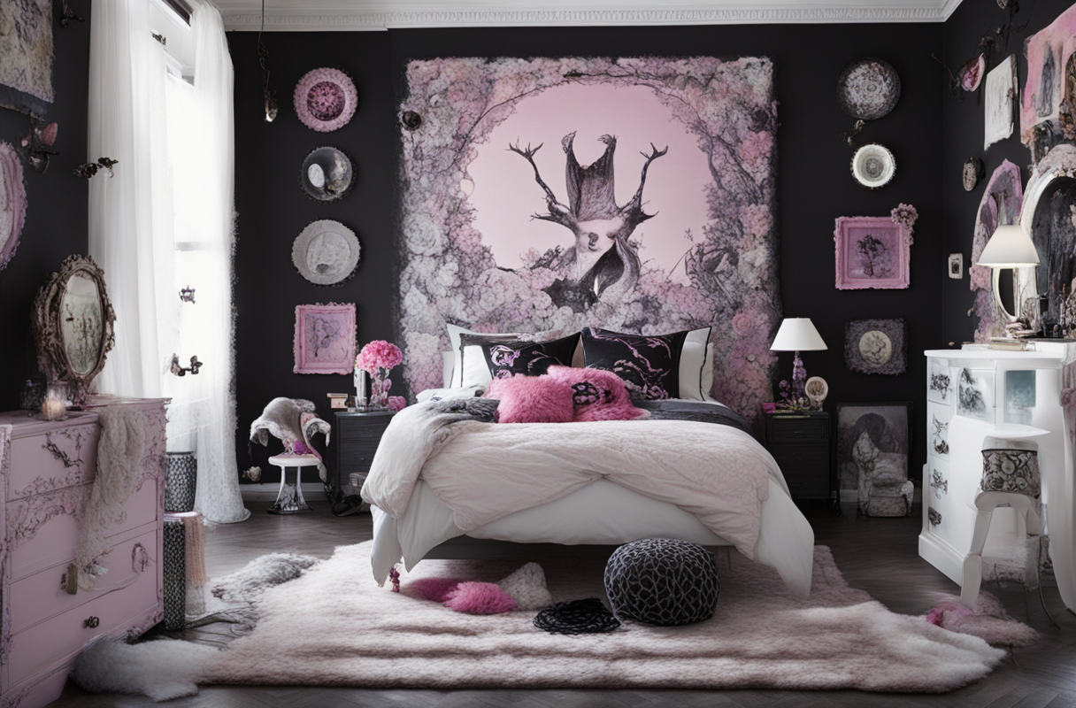 Whimsy Goth Bedroom Design