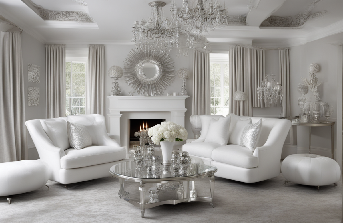 White & Silver Living Room Ideas