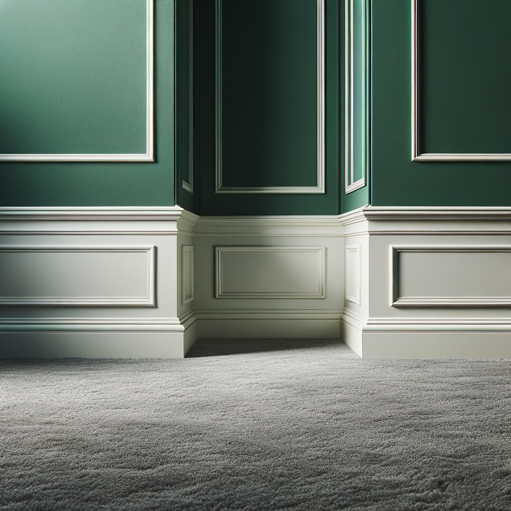 What color carpet goes with forest green walls