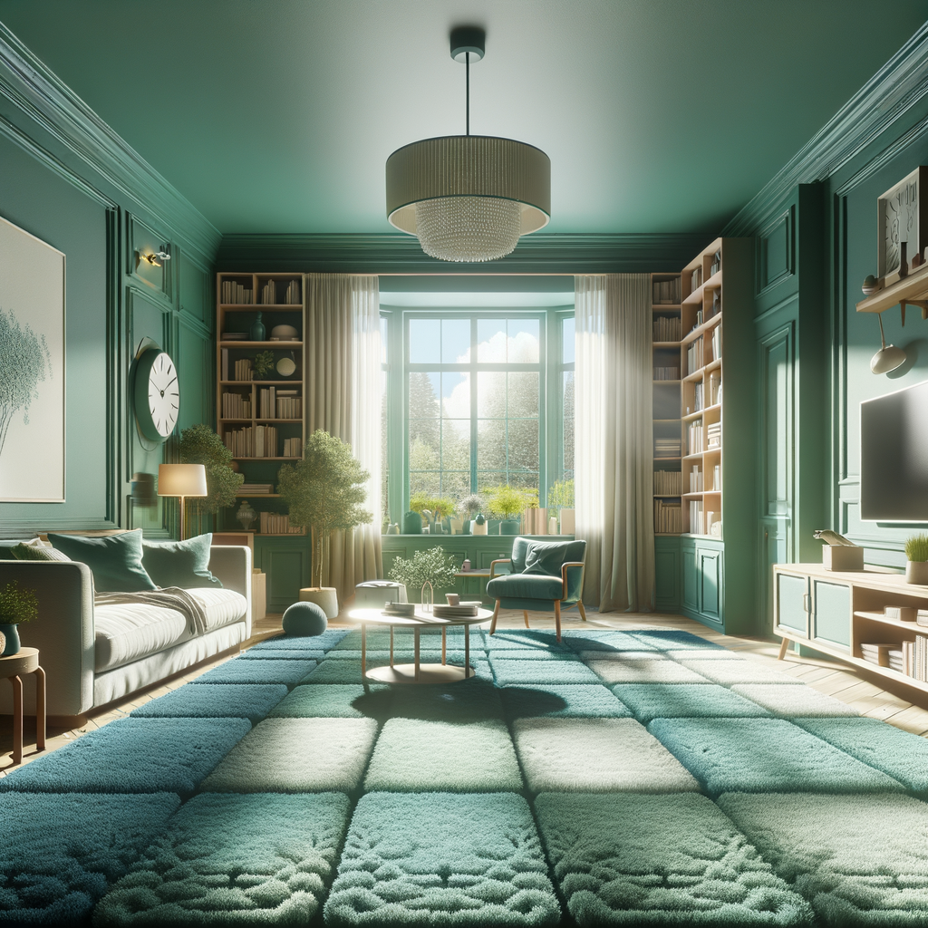 What color carpet goes with forest green walls