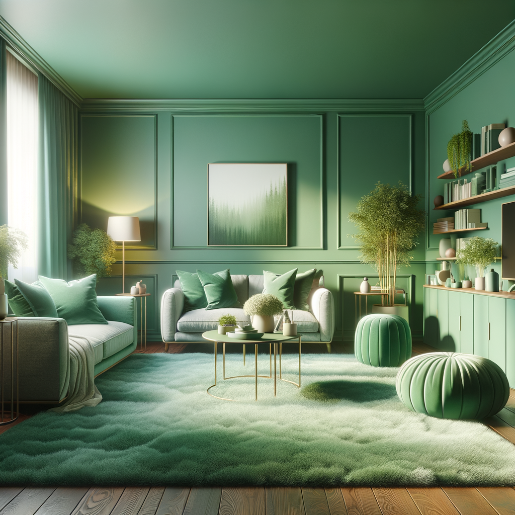 What color carpet goes with forest green walls