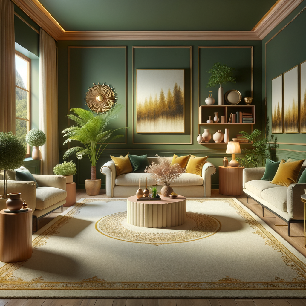 What color carpet goes with forest green walls