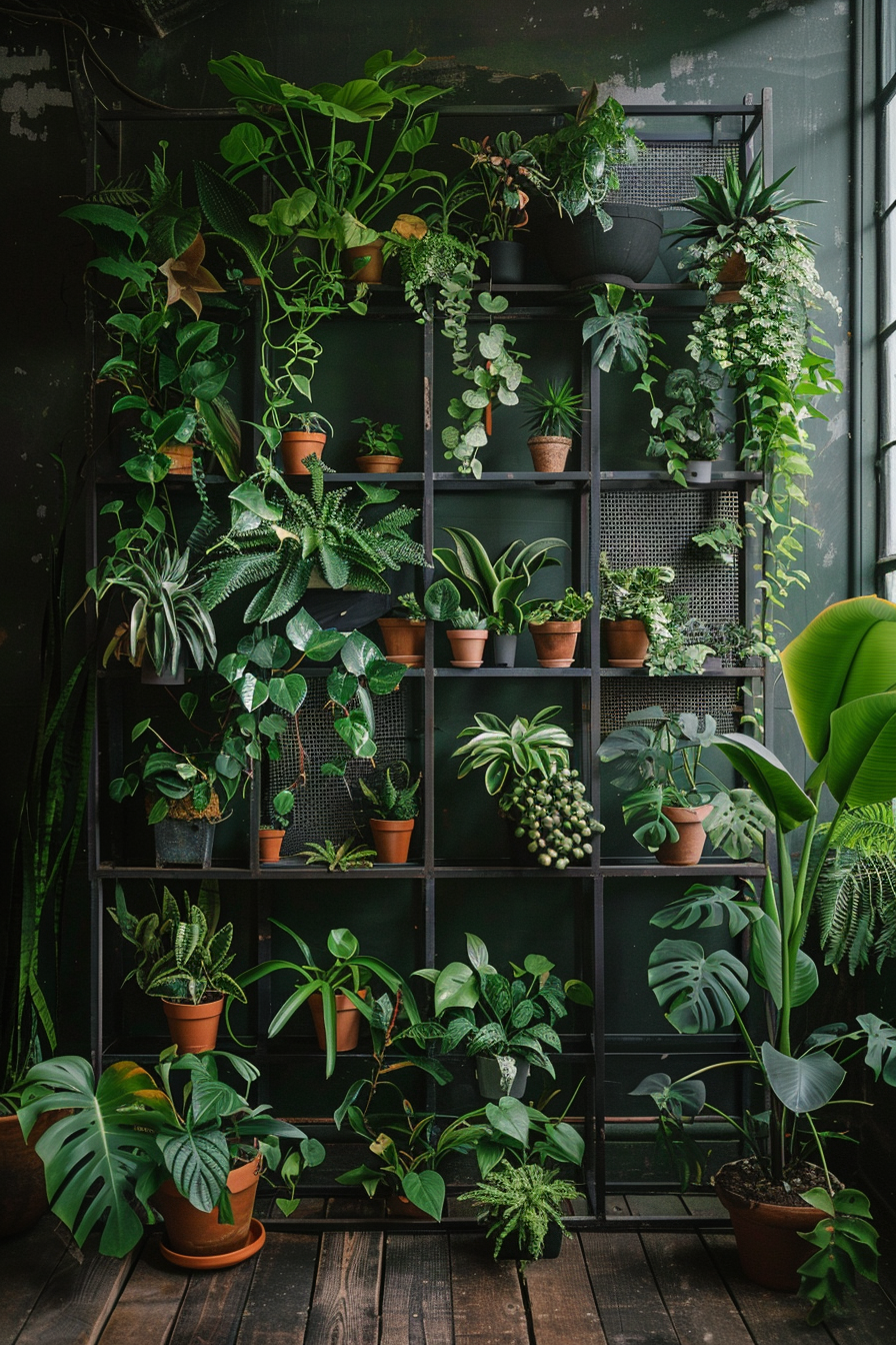  Plant backdrops - Use screens as a backdrop to elevate and better display houseplants