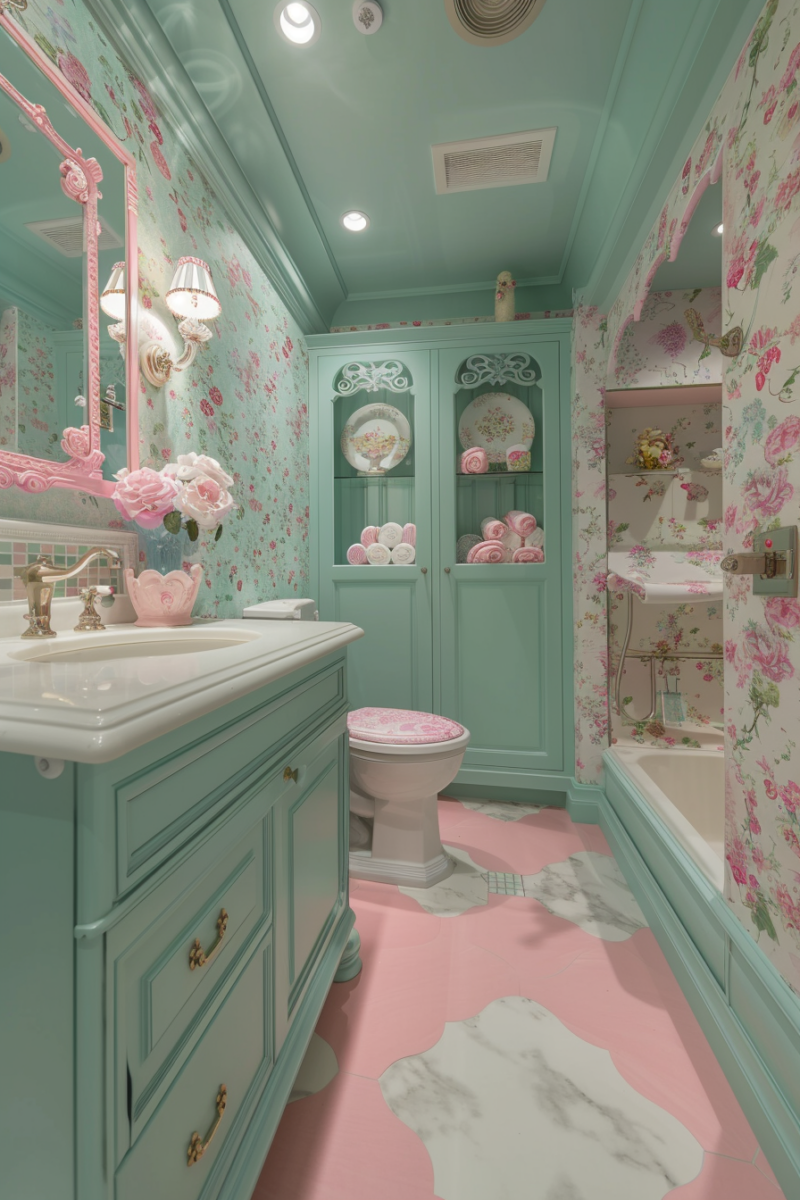 girly bathroom design