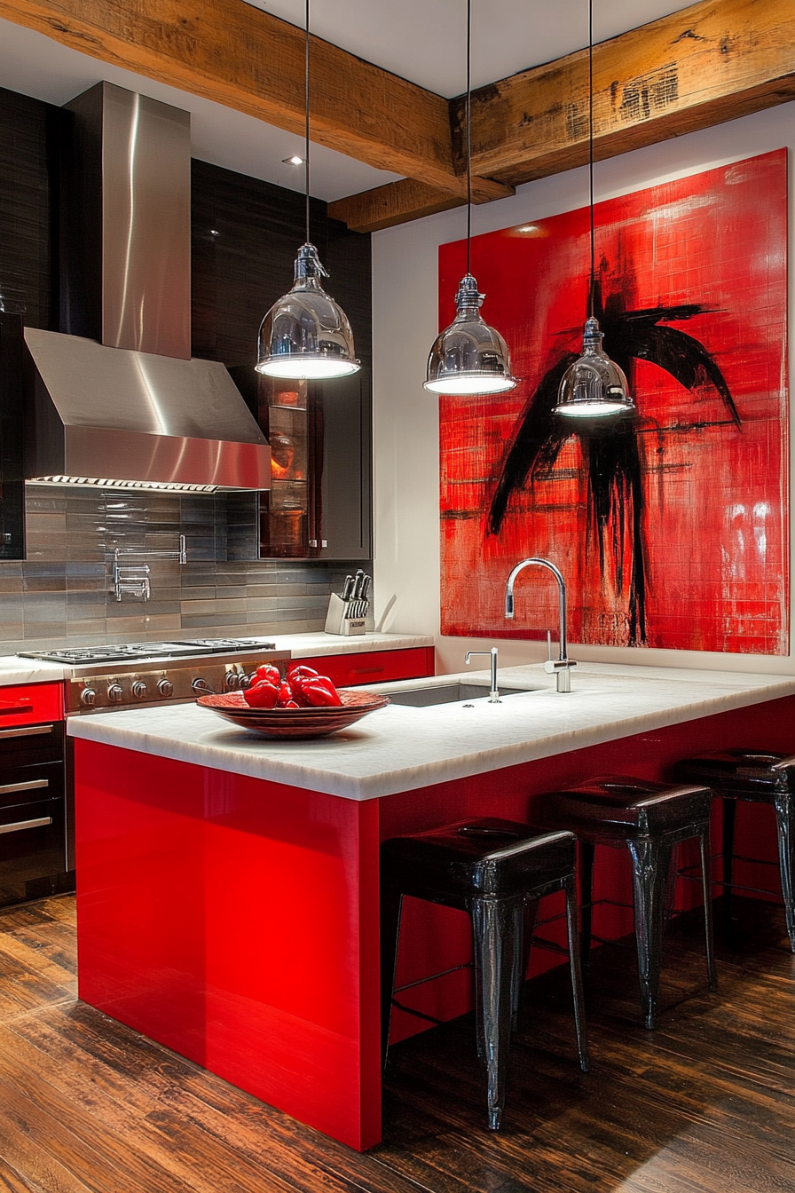 How to Style Red Kitchen Walls Without Overwhelming Your Space!