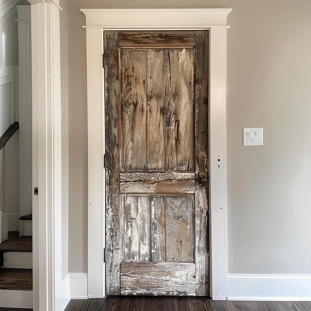 refinished-antique-door-with-white-trim