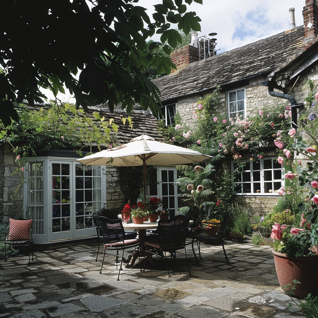 vintage-inspired patio