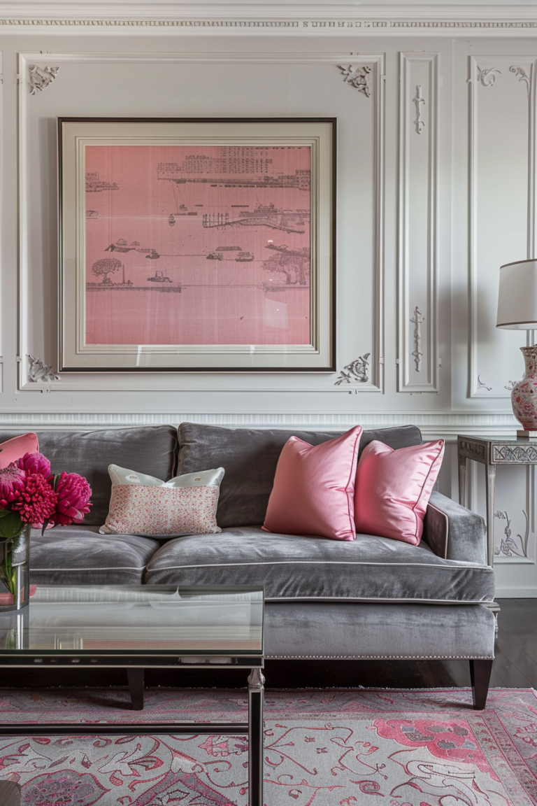 15+ Cozy Pink And Gray Living Room Ideas For A Warm Space — DreamyHomeStyle