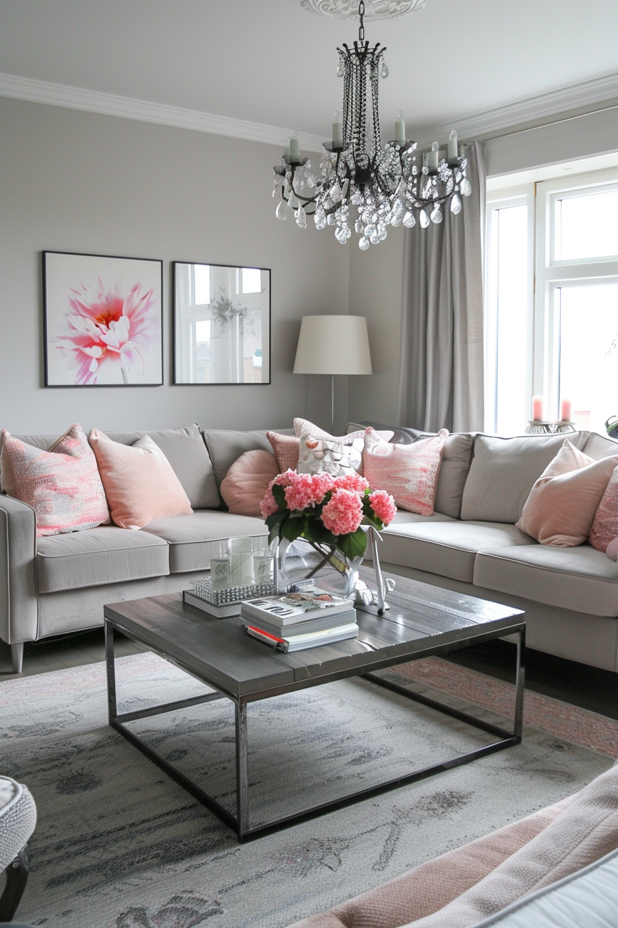 15+ Cozy Pink And Gray Living Room Ideas For A Warm Space — DreamyHomeStyle