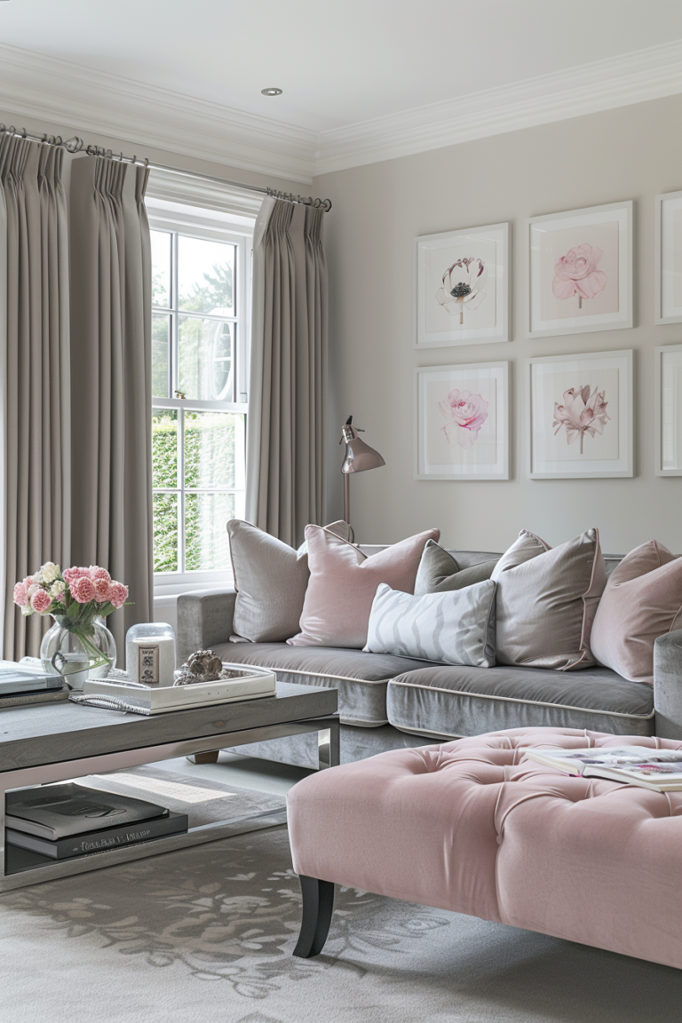 15+ Cozy Pink And Gray Living Room Ideas For A Warm Space — DreamyHomeStyle