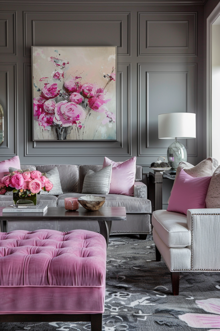 15+ Cozy Pink And Gray Living Room Ideas For A Warm Space — DreamyHomeStyle