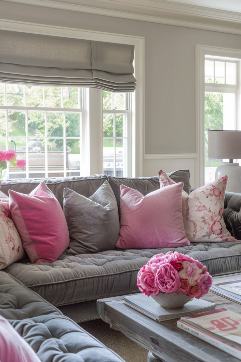 15+ Cozy Pink And Gray Living Room Ideas For A Warm Space — DreamyHomeStyle