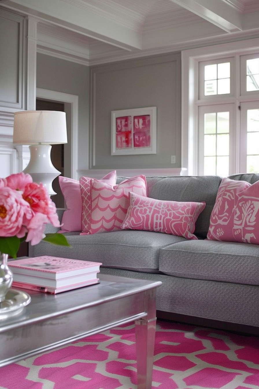 15+ Cozy Pink And Gray Living Room Ideas For A Warm Space — DreamyHomeStyle