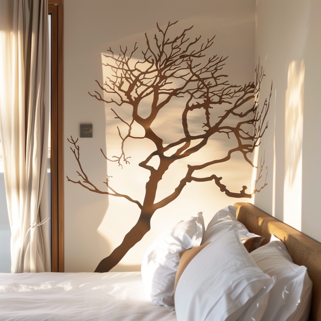 Walls with Painted Tree Silhouettes