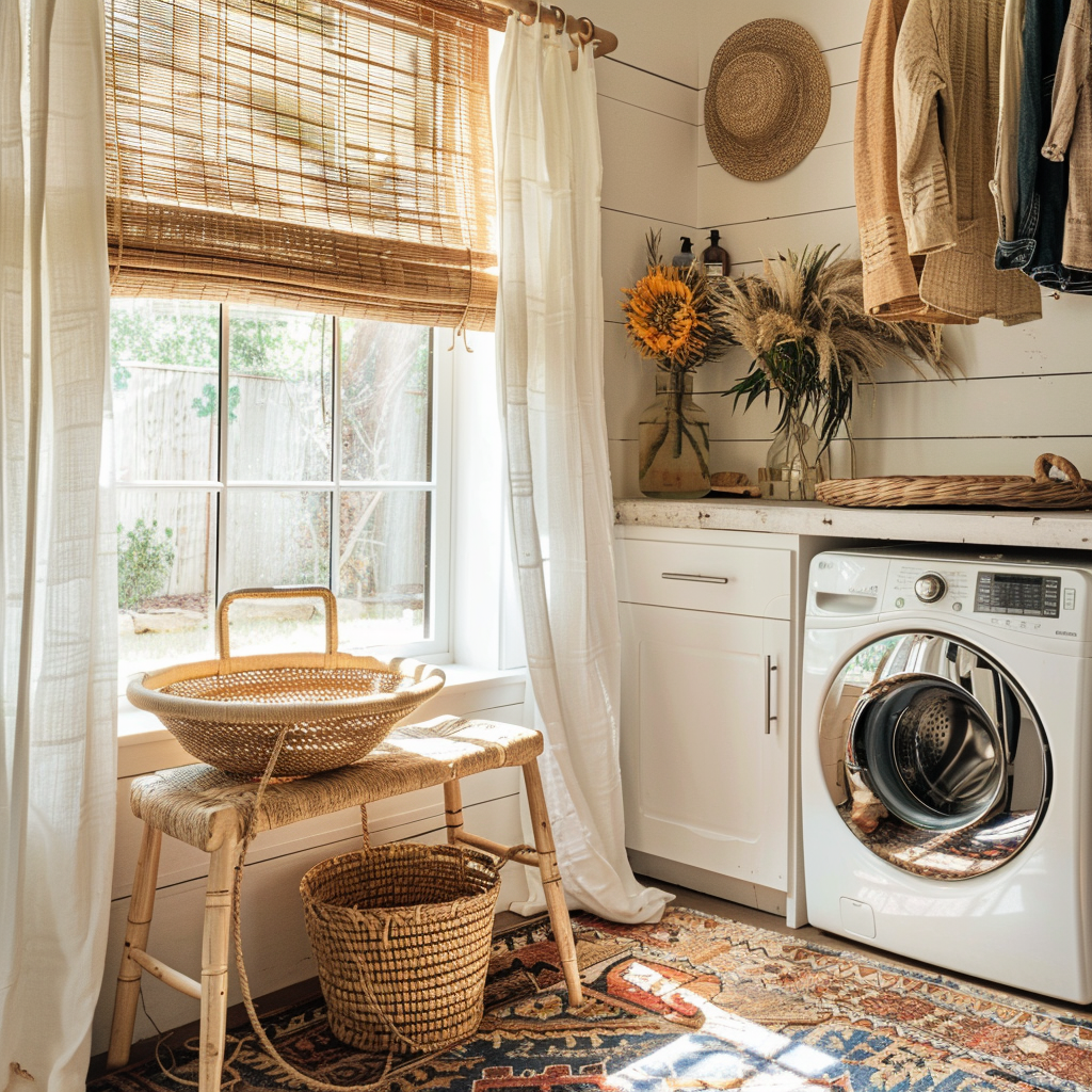 boho laundry room
