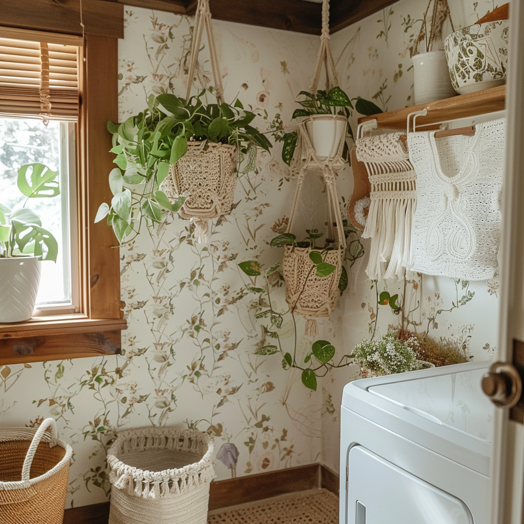 boho laundry room