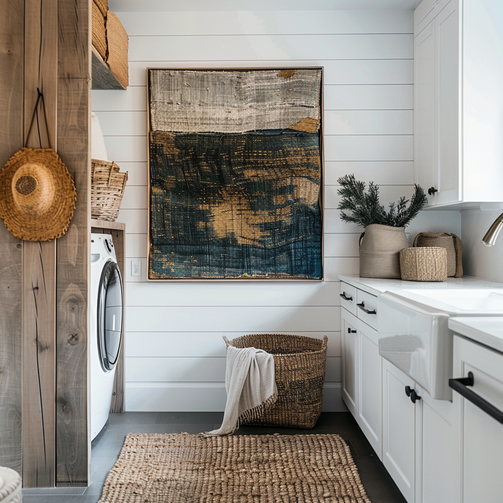 boho laundry room