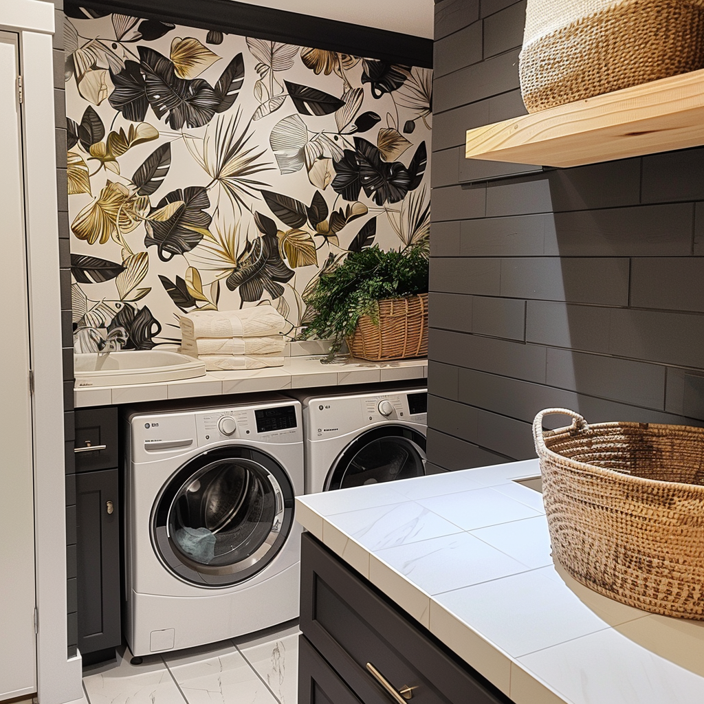 boho laundry room