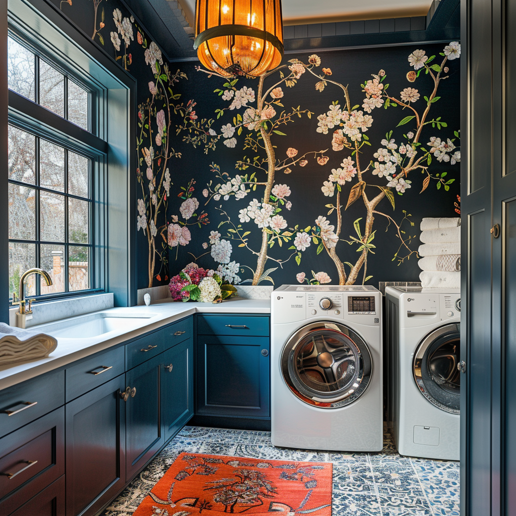 boho laundry room