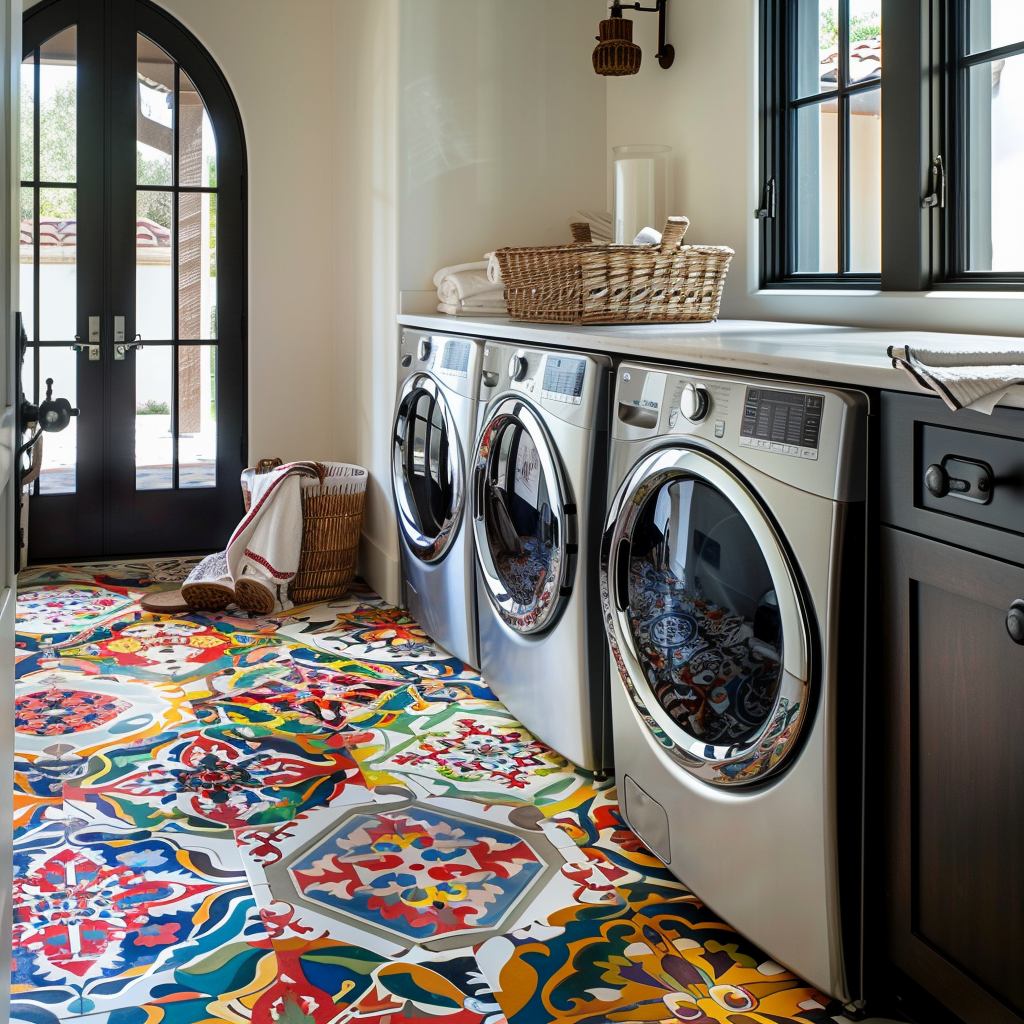 boho laundry room