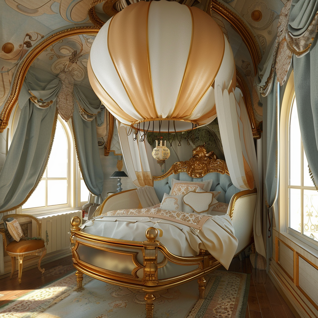 a Bedroom in a Hot Air Balloon