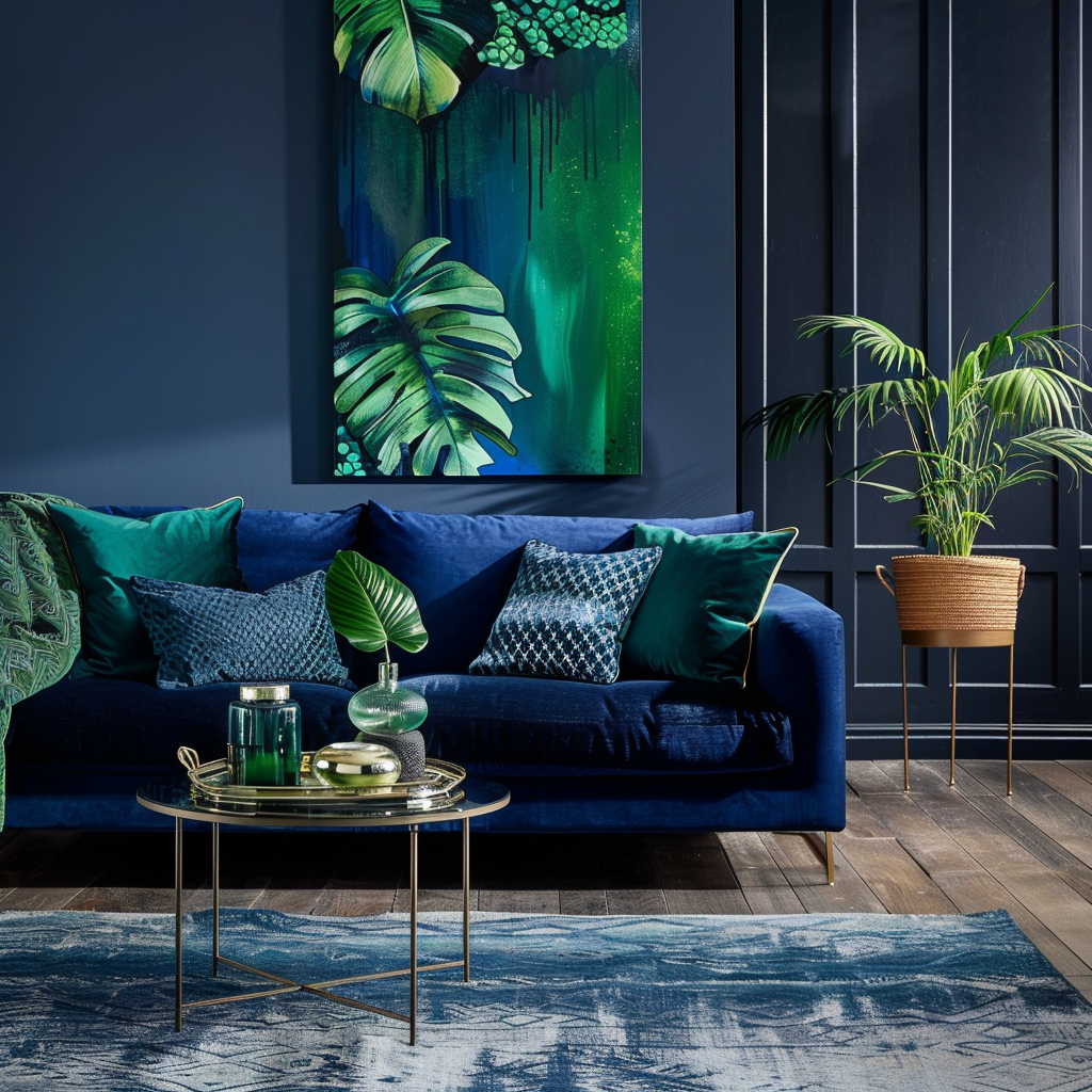 blue-and-green-living-room
