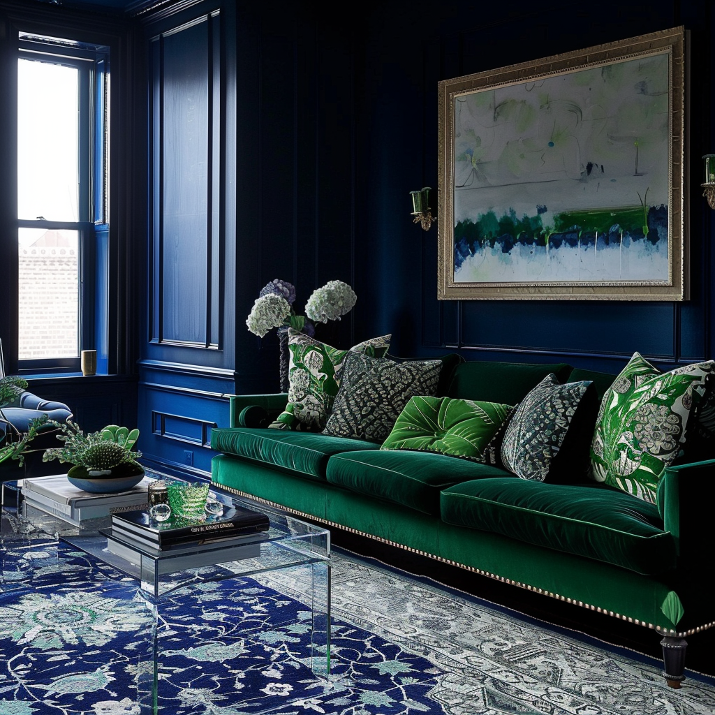 blue-and-green-living-room