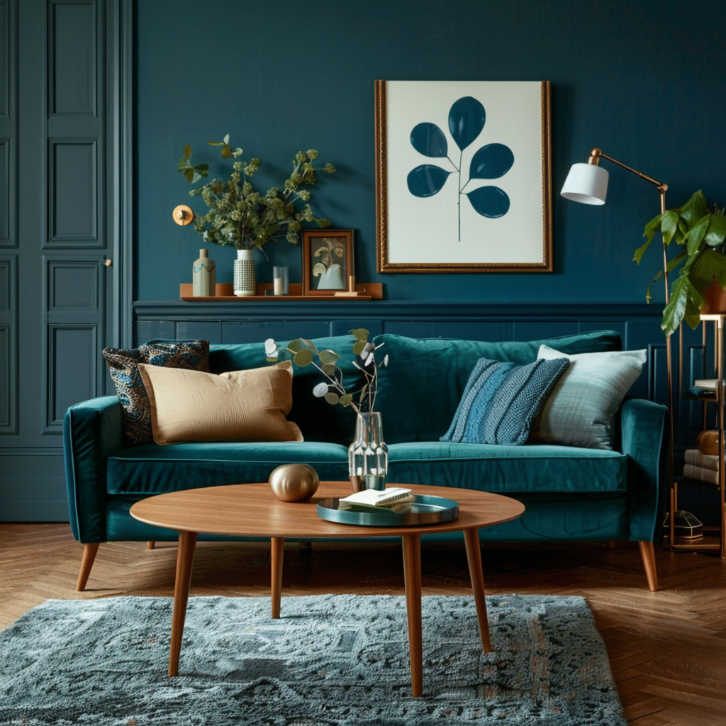 blue-and-green-living-room