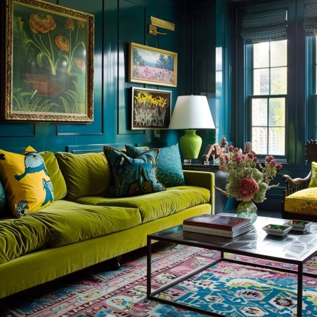 blue-and-green-living-room